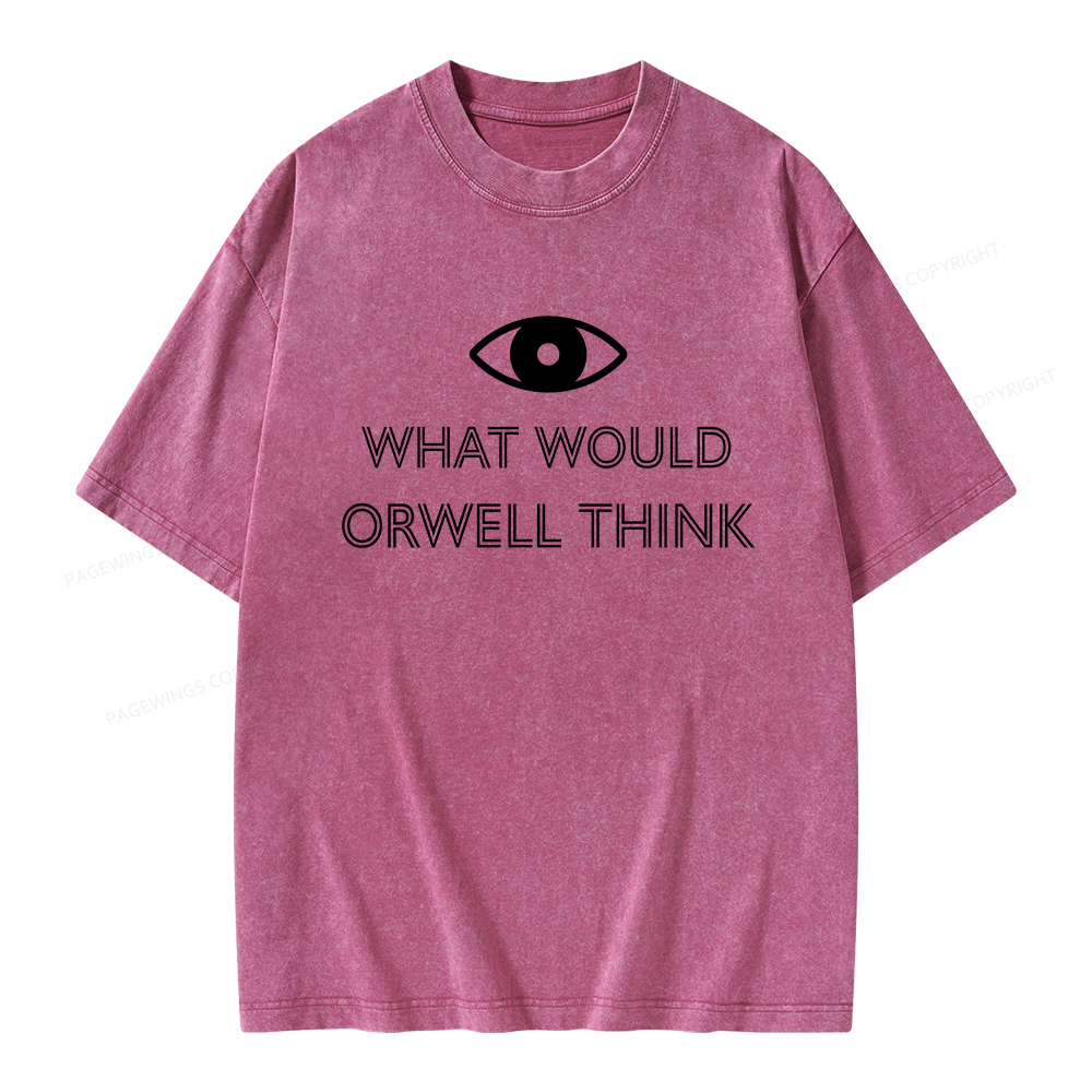 Pagewings What Would Orwell Think Unisex Washed T-shirt