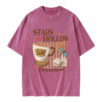 Pagewings Stars Hollow Unisex Washed T-shirt