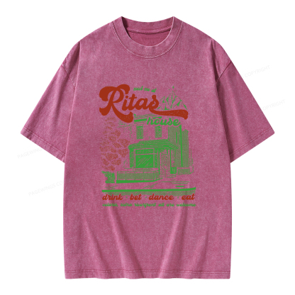 Pagewings Rita's Bar Unisex Washed T-shirt