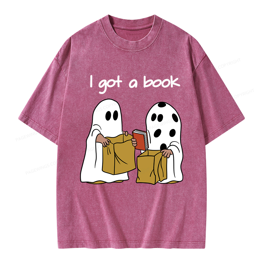 Pagewings I Got A Book Unisex Washed T-shirt