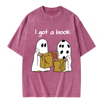 Pagewings I Got A Book Unisex Washed T-shirt