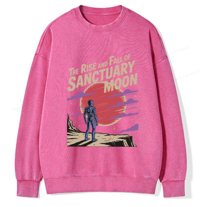 Pagewings The Rise And Fall Of Sanctuary Moon Unisex Washed Sweatshirt