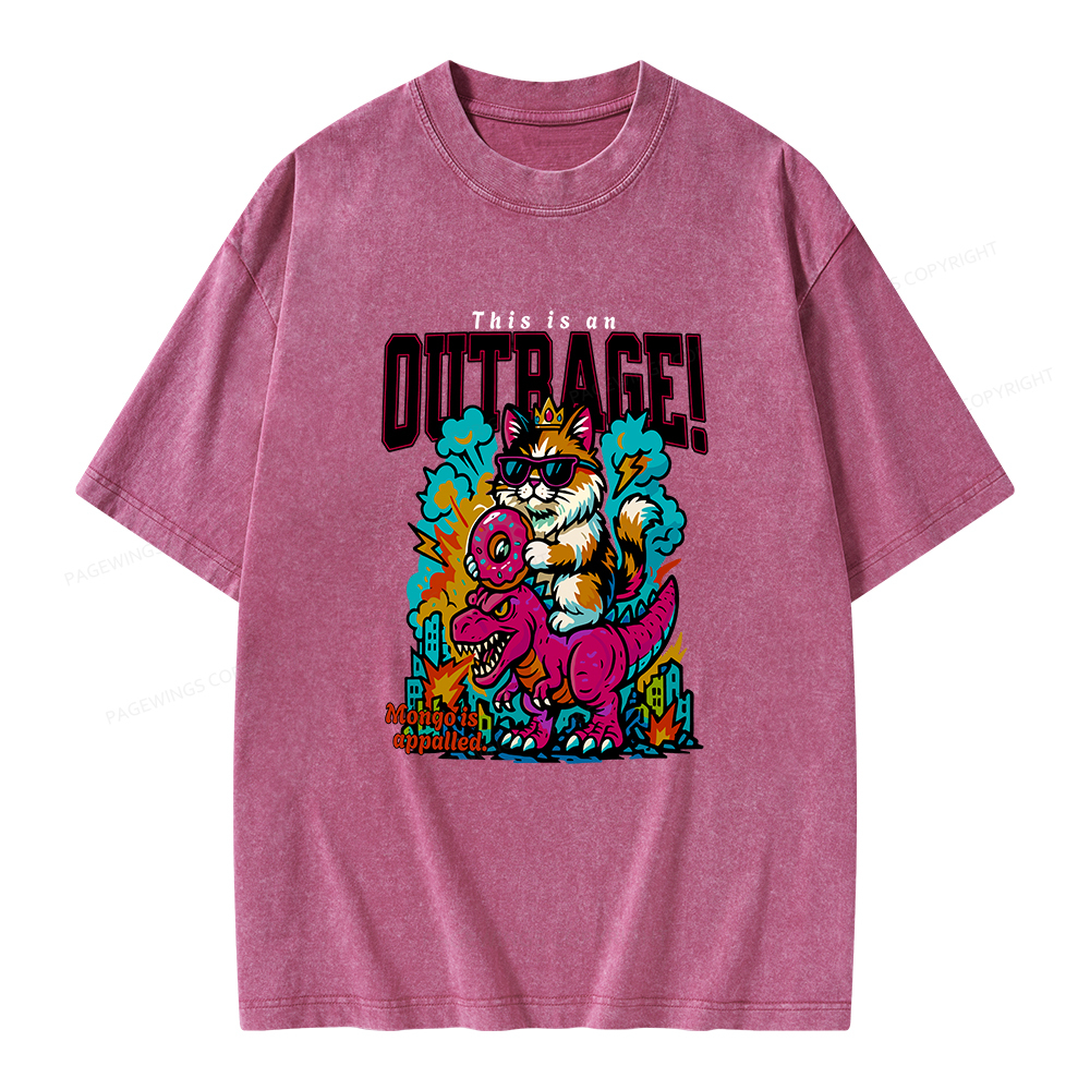 Pagewings This Is An Outrage Unisex Washed T-shirt