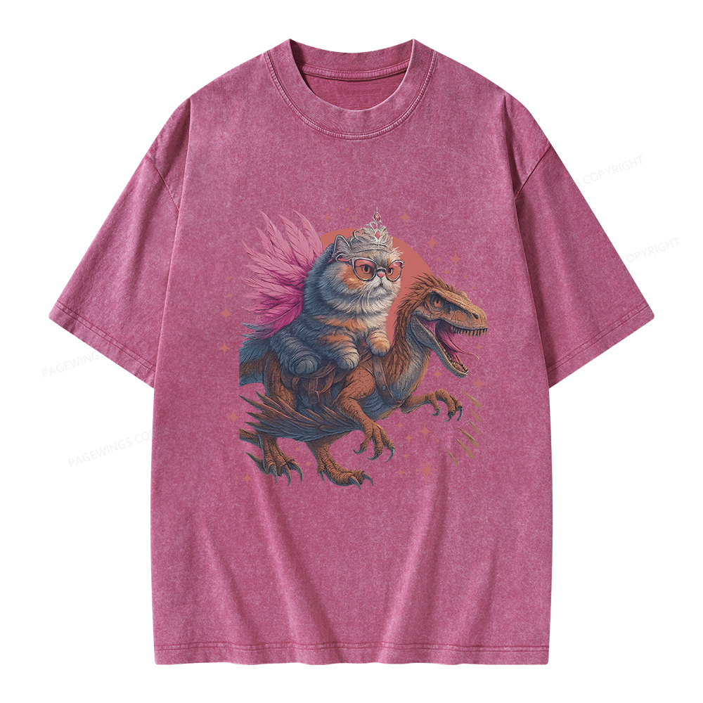 Pagewings Vintage Book Lover Princess Unisex Washed T-shirt