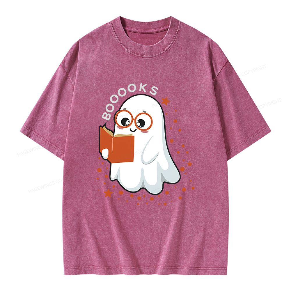 Pagewings Booooks Unisex Washed T-shirt