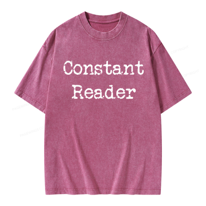 Pagewings Constant Reader Unisex Washed T-shirt