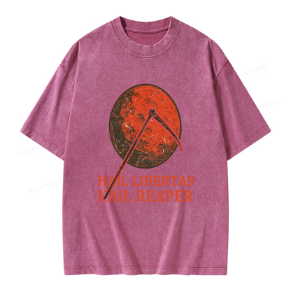 Pagewings Hail Libertas Hail Reaper Unisex Washed T-shirt