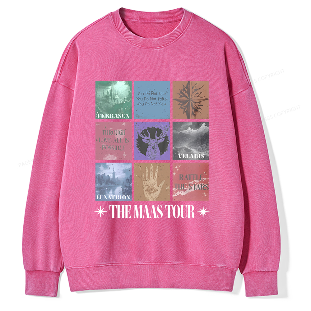 Pagewings The Maas Tour  Unisex Washed Sweatshirt