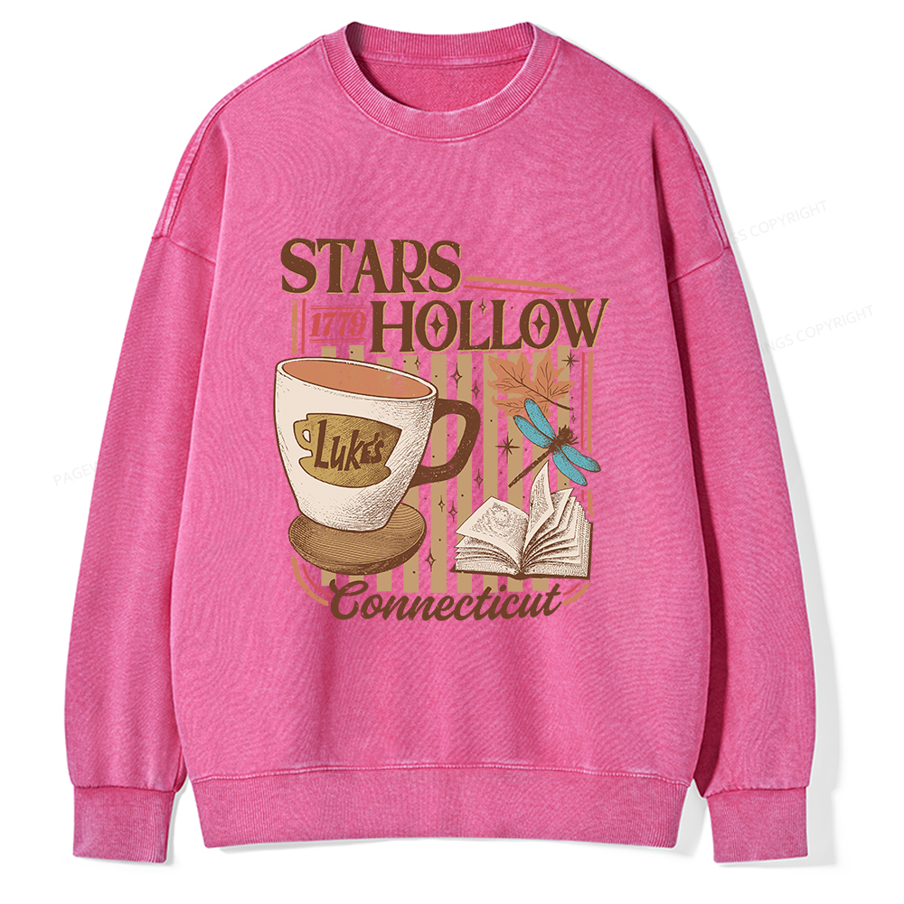 Pagewings Stars Hollow Unisex Washed Sweatshirt