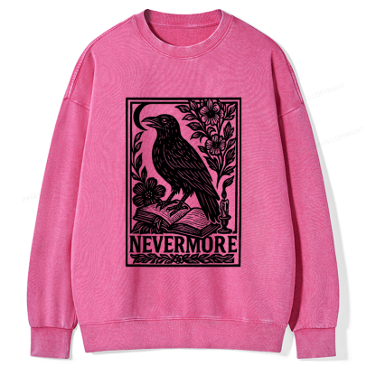 Pagewings Nevermore Unisex Washed Sweatshirt