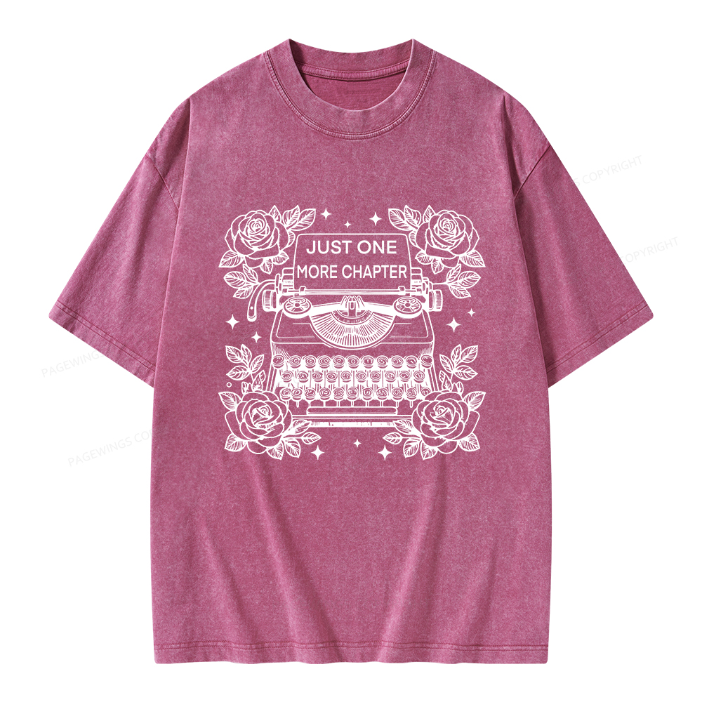 Pagewings Just One More Chapter Unisex Washed T-shirt