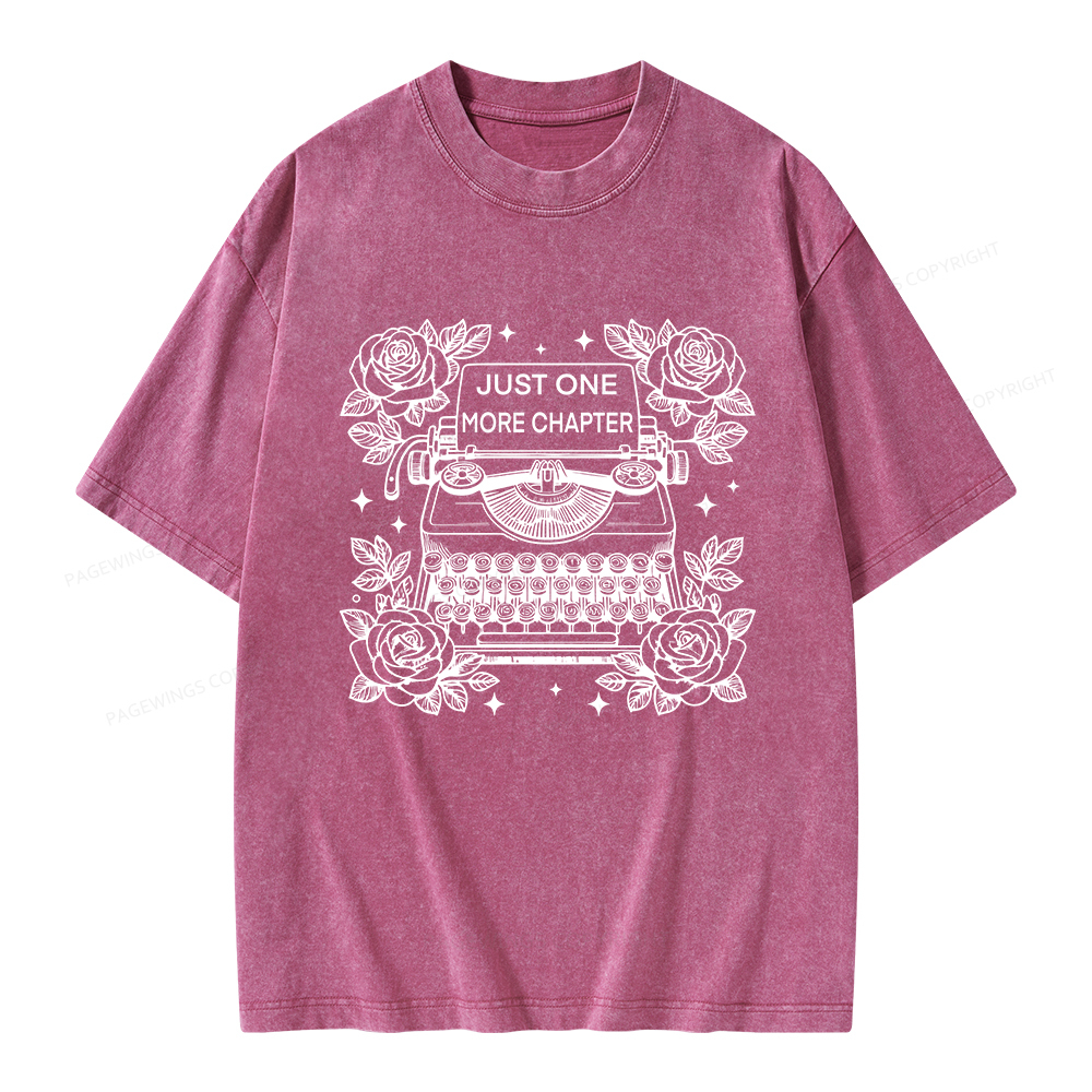Pagewings Just One More Chapter Unisex Washed T-shirt