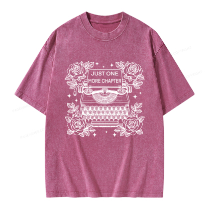 Pagewings Just One More Chapter Unisex Washed T-shirt