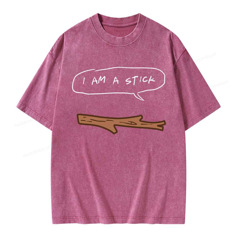 Pagewings I Am A Stick Unisex Washed T-shirt