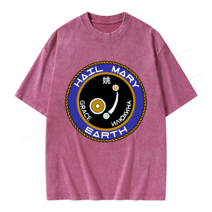 Pagewings Mission Patch Unisex Washed T-shirt