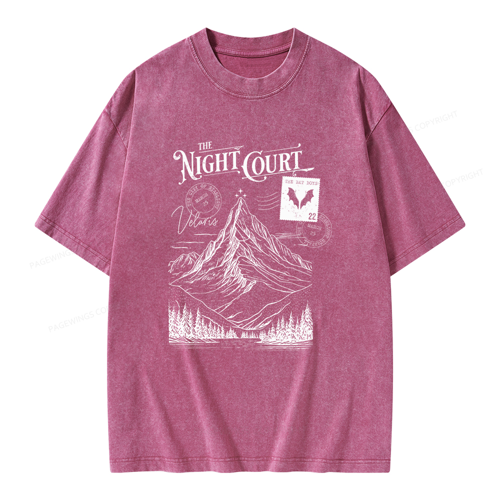Pagewings The Night Court Unisex Washed T-shirt