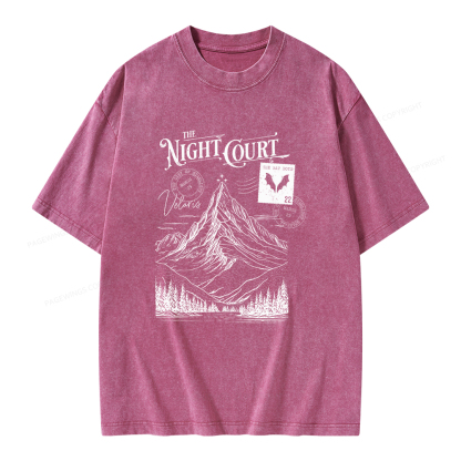 Pagewings The Night Court Unisex Washed T-shirt