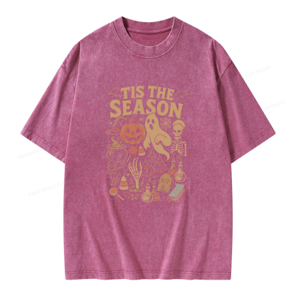 Pagewings Tis The Season Unisex Washed T-shirt