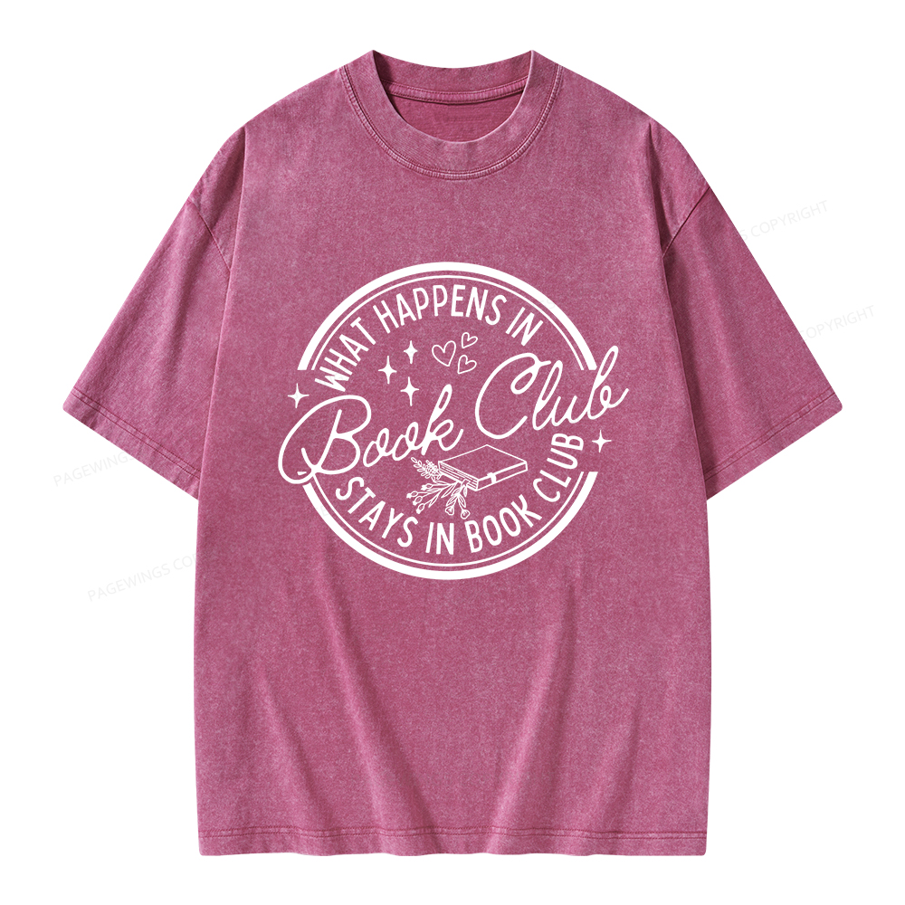 Pagewings What Happens In Book Club Unisex Washed T-shirt
