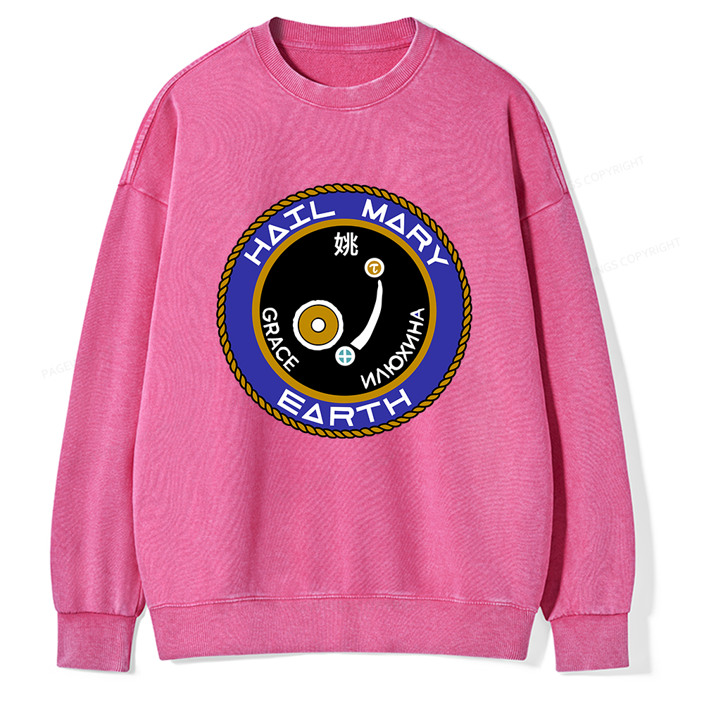 Pagewings Mission Patch Unisex Washed Sweatshirt