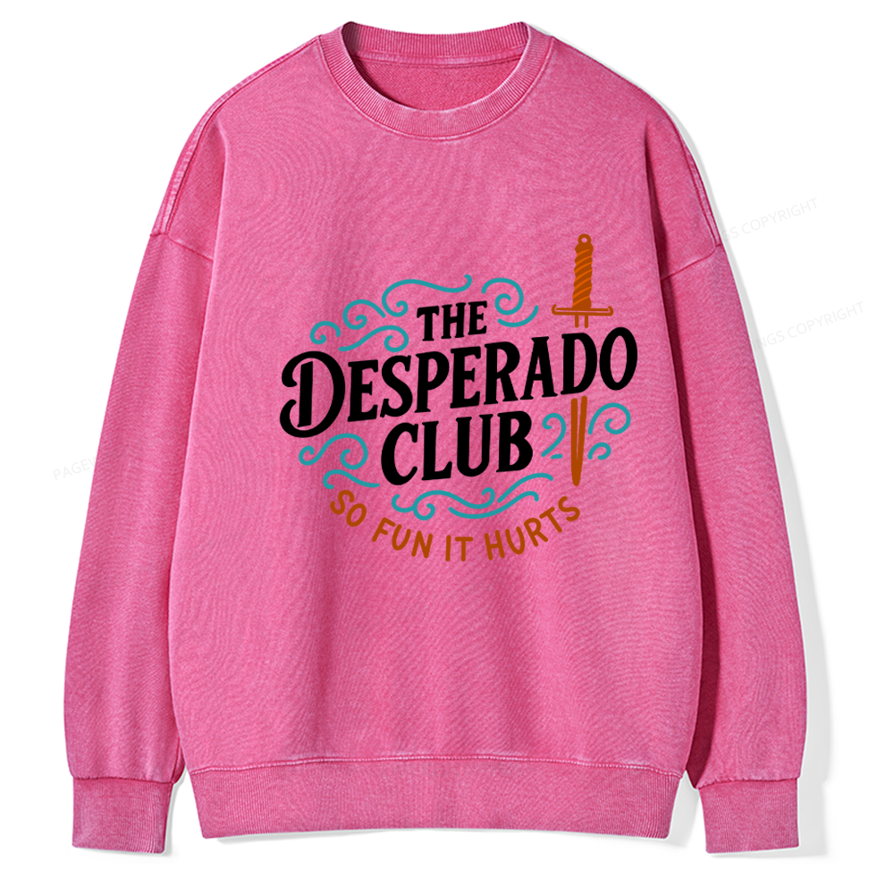 Pagewings The Desperado Club Unisex Washed Sweatshirt