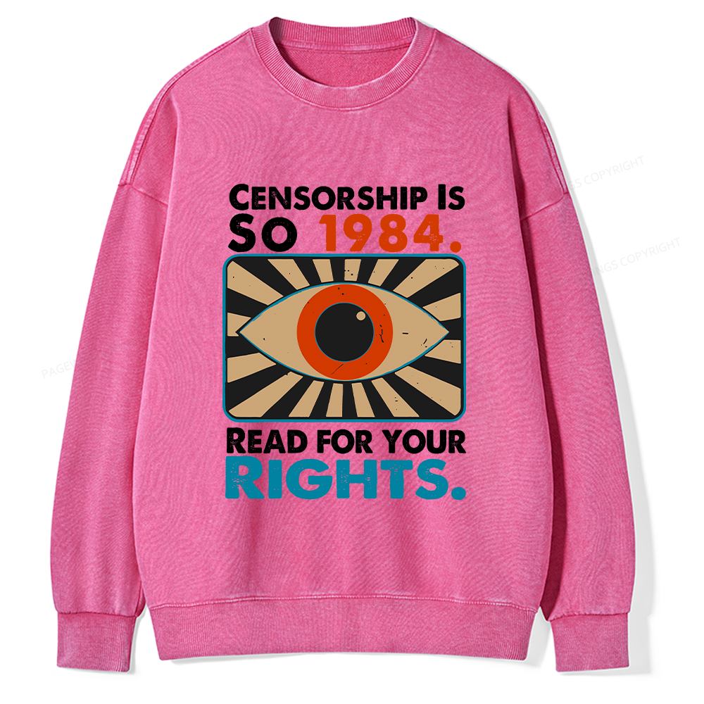 Pagewings Read For Your Rights Unisex Washed Sweatshirt
