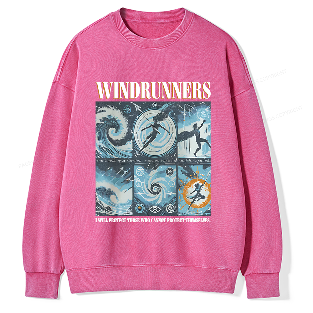 Pagewings Windrunners Unisex Washed Sweatshirt