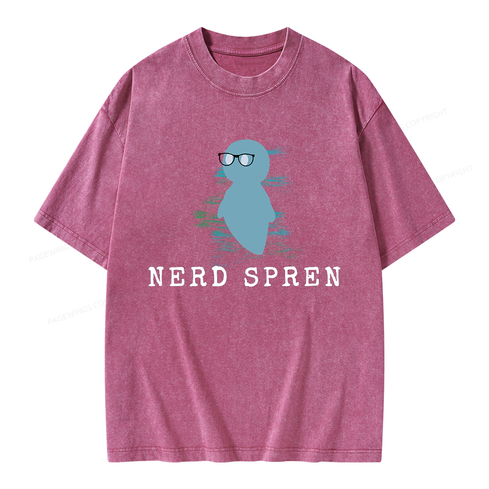Pagewings Nerd Spren Unisex Washed T-shirt