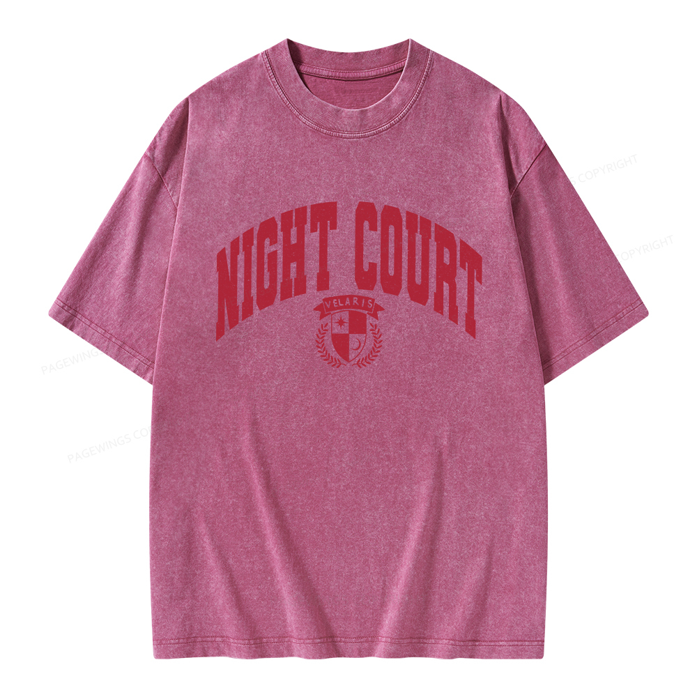 Pagewings The Night Court Unisex Washed T-shirt