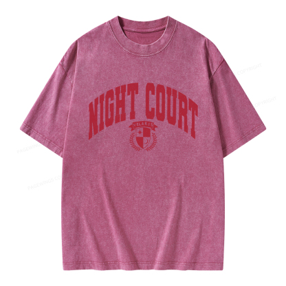 Pagewings The Night Court Unisex Washed T-shirt