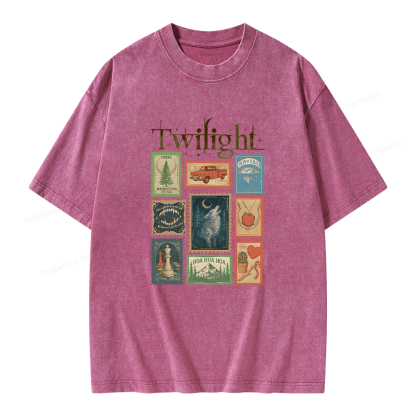 Pagewings Romance Book Lover Unisex Washed T-shirt