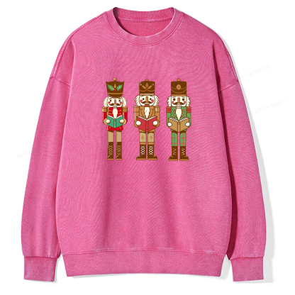 Pagewings Christmas Nutcracker Reading Books Unisex Washed Sweatshirt