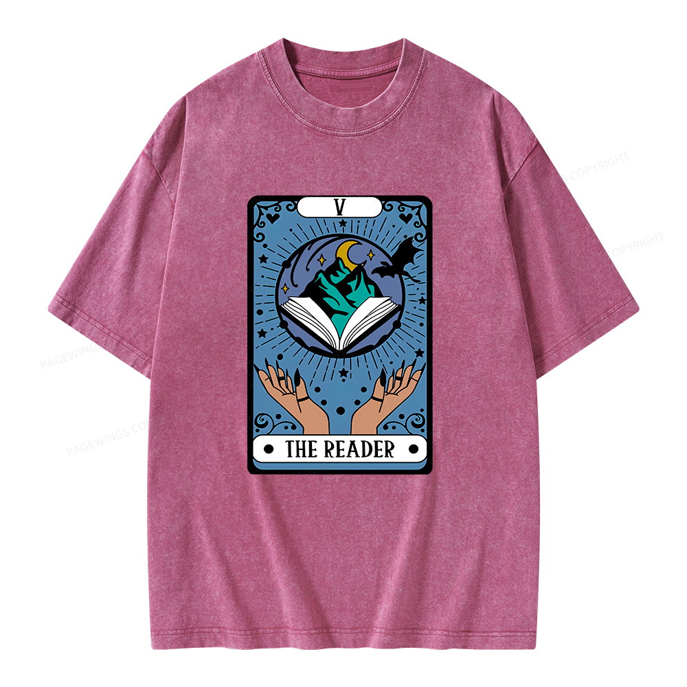 Pagewings The Reader Unisex Washed T-shirt