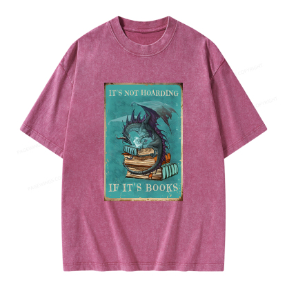 Pagewings It's Not Hoarding If It's Books Unisex Washed T-shirt