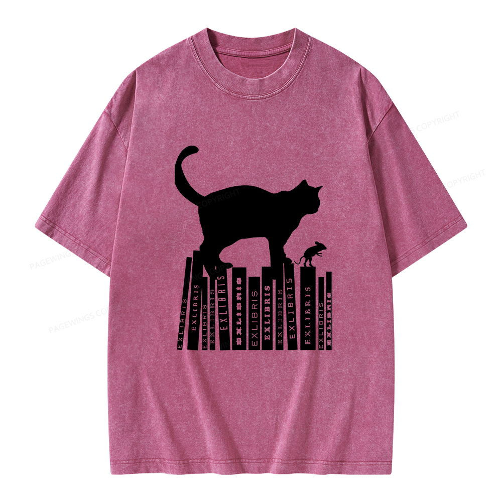 Pagewings Bookplate Creative T-shirt Unisex Washed T-shirt