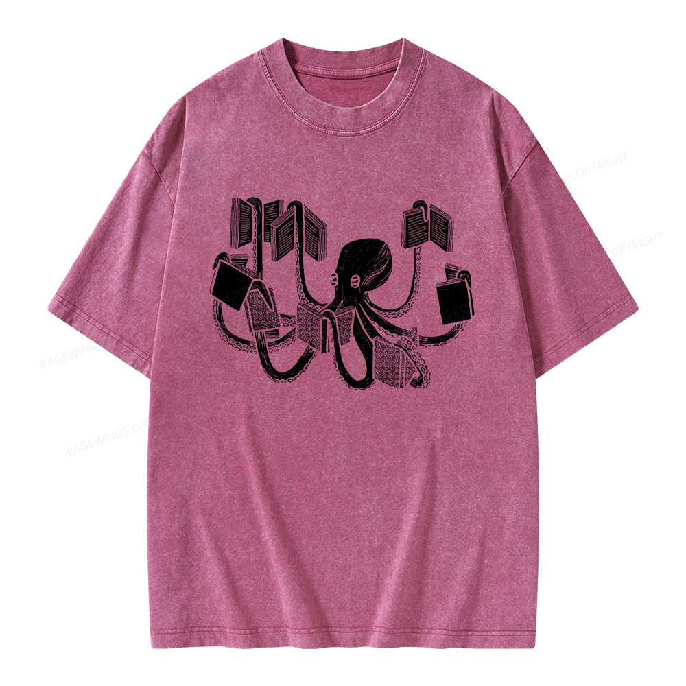 Pagewings Armed With Knowledge Unisex Washed T-shirt