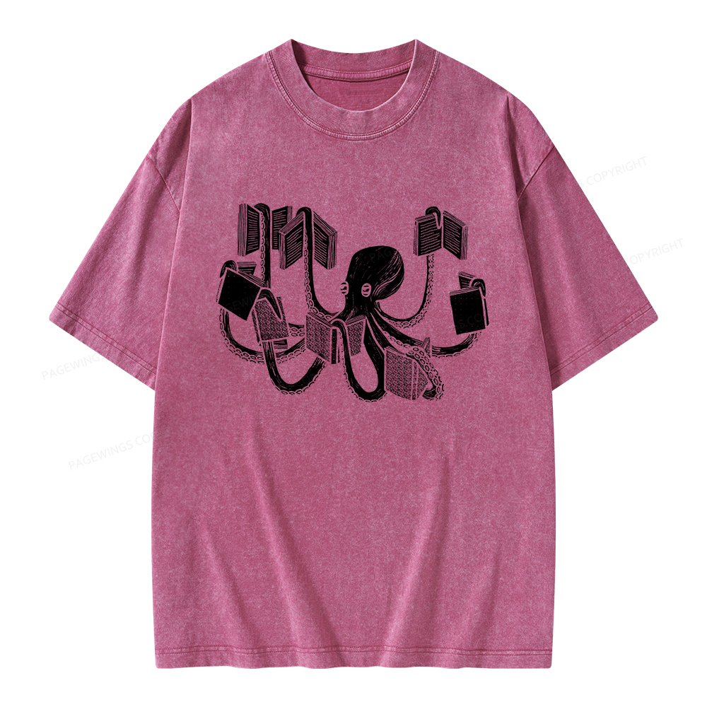 Pagewings Armed With Knowledge Unisex Washed T-shirt