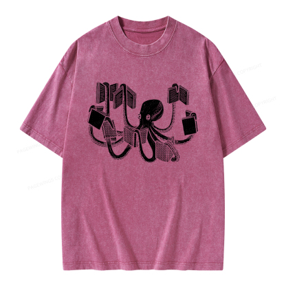 Pagewings Armed With Knowledge Unisex Washed T-shirt