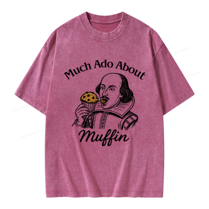Pagewings Much Ado About Muffin Unisex Washed T-shirt