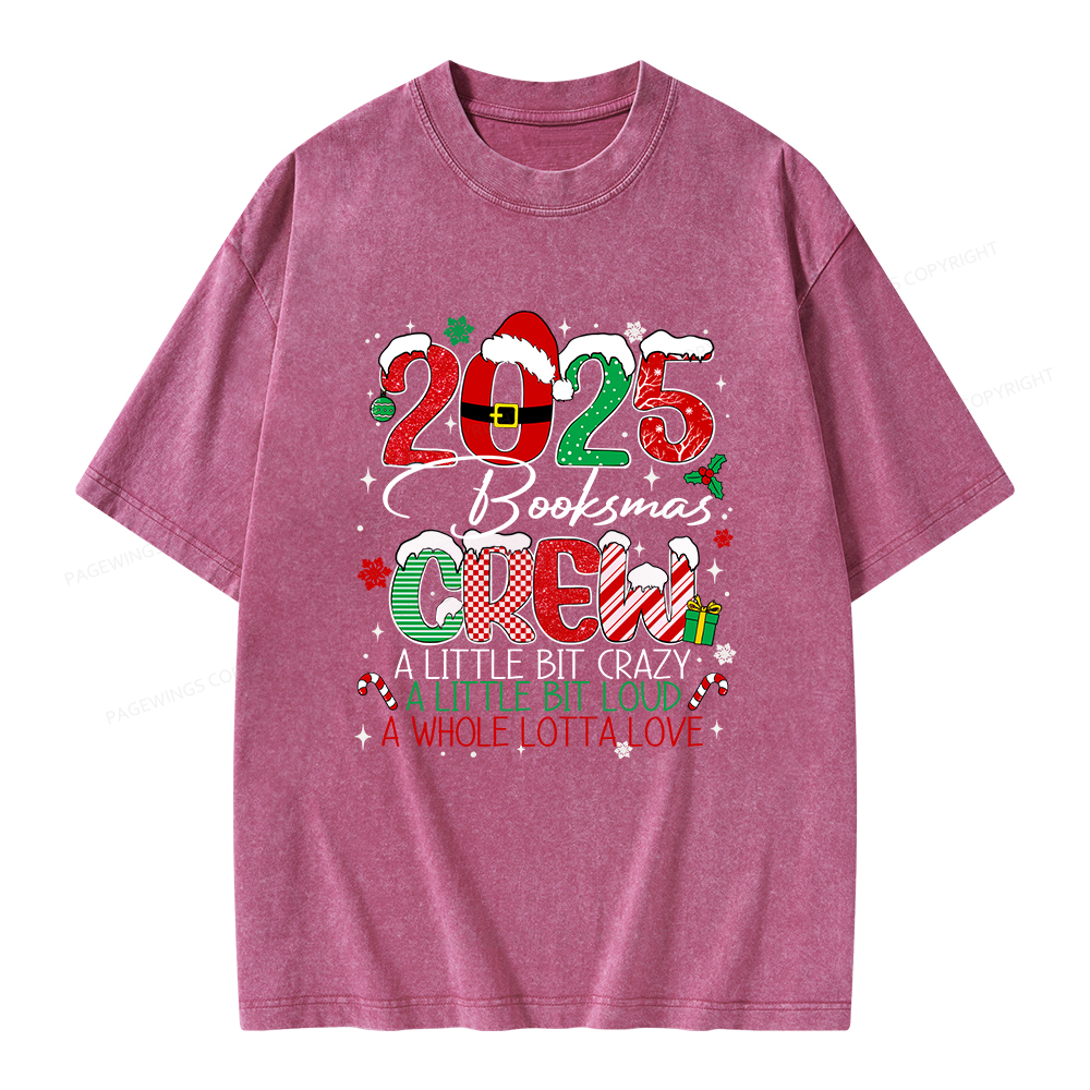 Pagewings Booksmas Crew Unisex Washed T-shirt