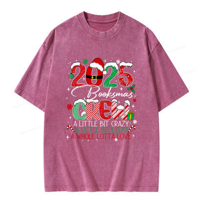 Pagewings Booksmas Crew Unisex Washed T-shirt