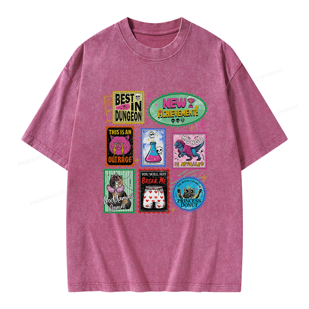 Pagewings New Achievement Unisex Washed T-shirt