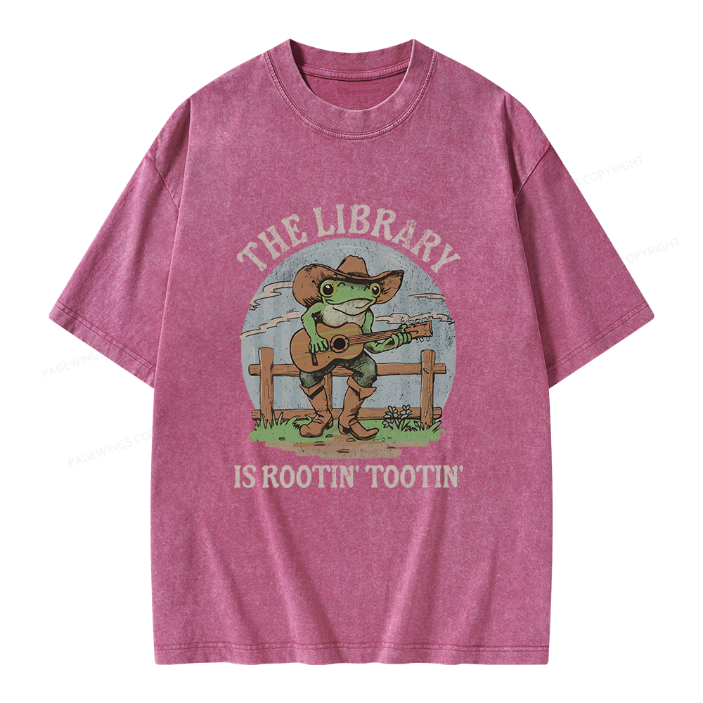 Pagewings The Library is Rootin’ Tootin Unisex Washed T-shirt