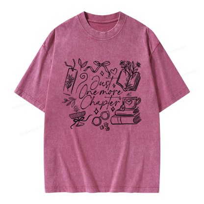 Pagewings Just one more chapter Unisex Washed T-shirt