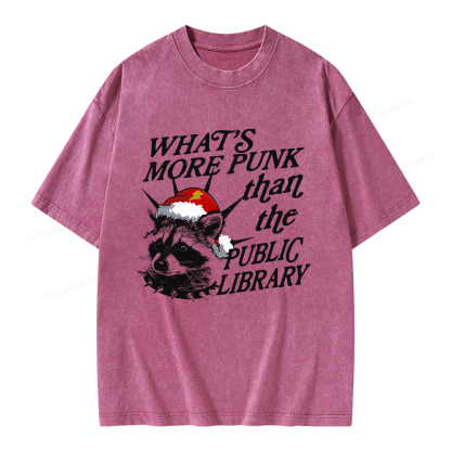 Pagewings What’s More Punk Than The Public Library Unisex Washed T-shirt