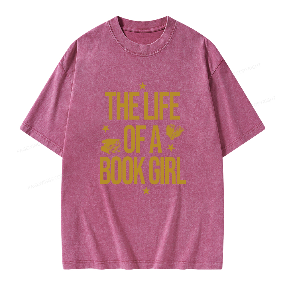 Pagewings The Life of a Book Girl Unisex Washed T-shirt