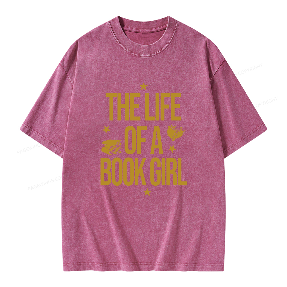 Pagewings The Life of a Book Girl Unisex Washed T-shirt