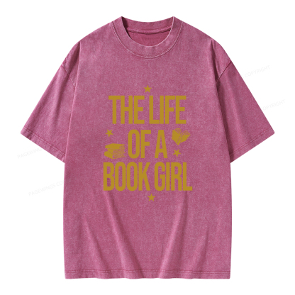 Pagewings The Life of a Book Girl Unisex Washed T-shirt