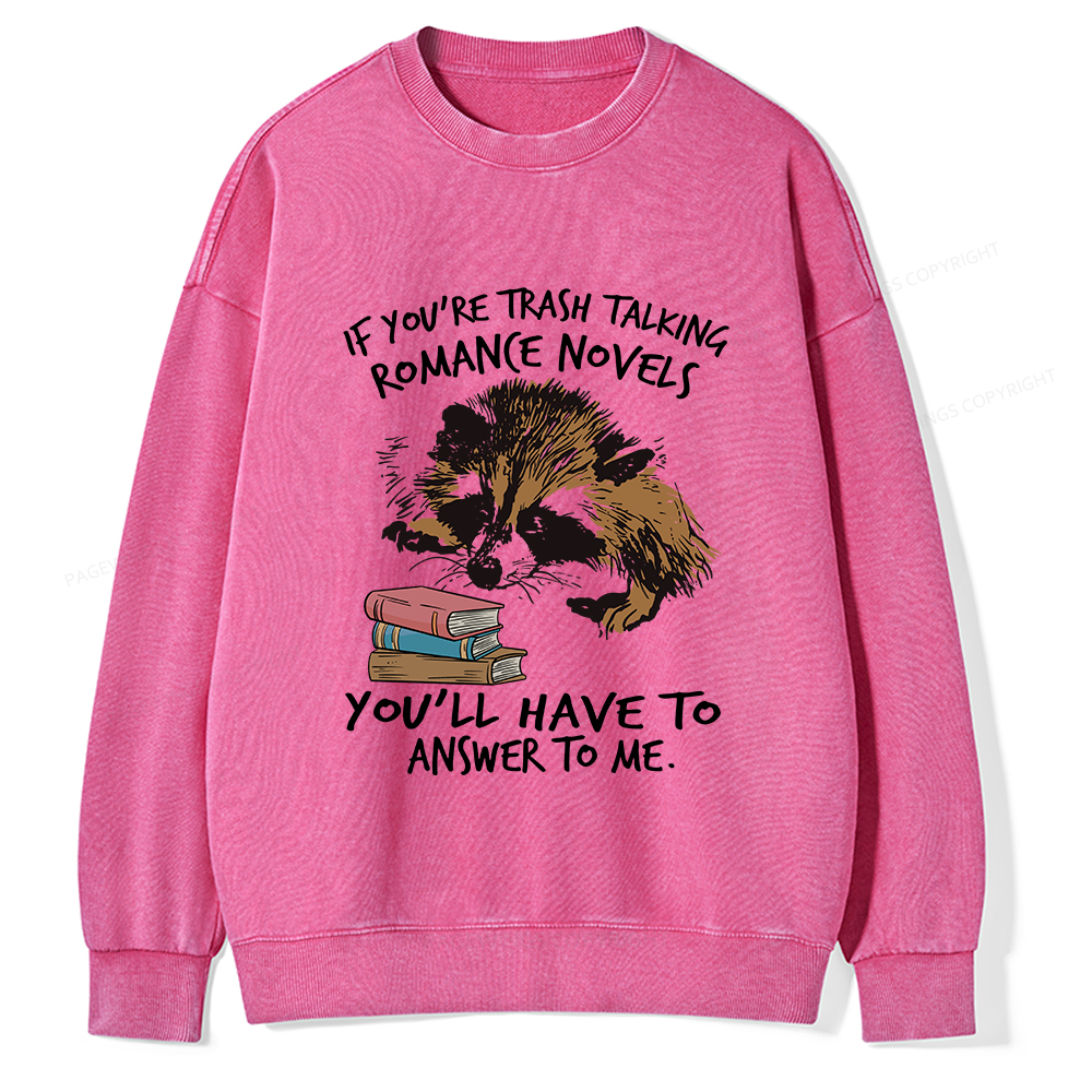 Pagewings Talking Ronan E Novels Unisex Washed Sweatshirt