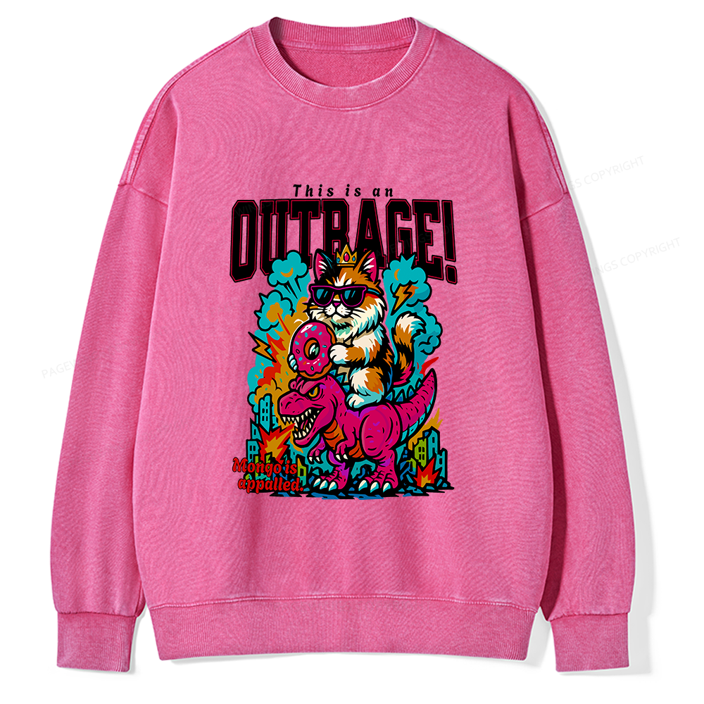 Pagewings This Is An Outrage Unisex Washed Sweatshirt